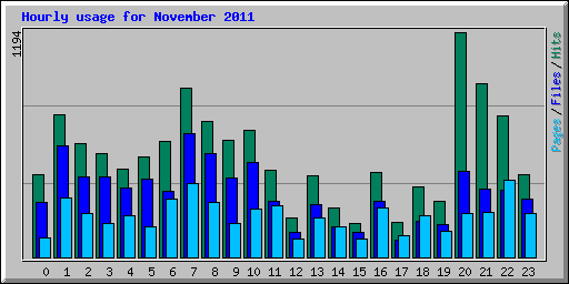Hourly usage for November 2011